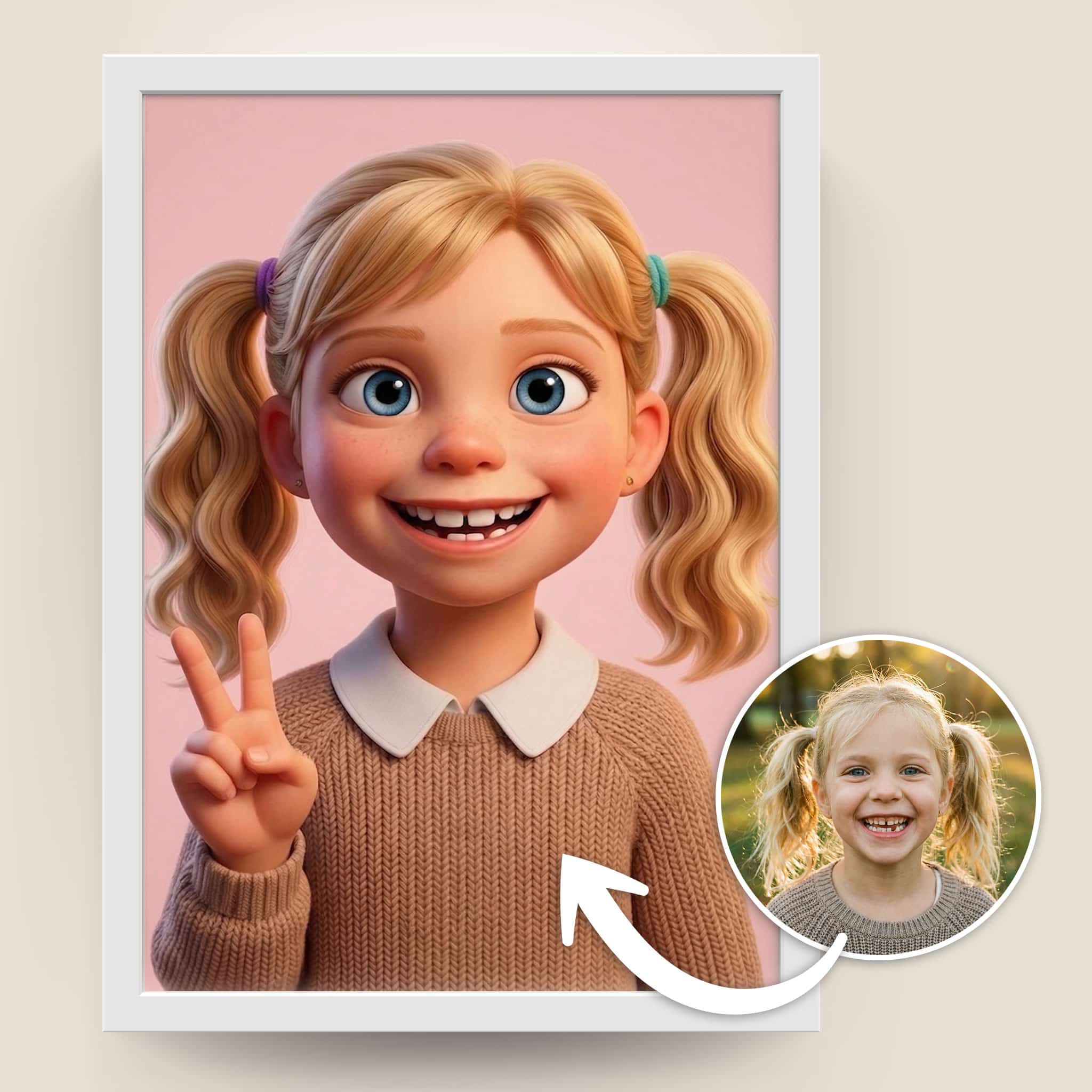 Portrait im 3D-Animations-Look